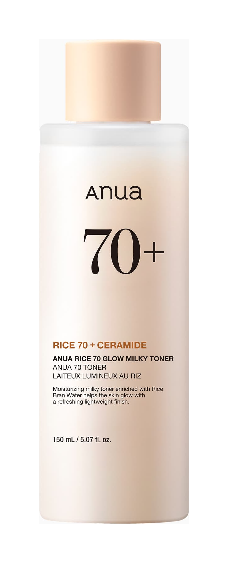 Anua Rice 70 Glow Milky Toner 150ml front packshot