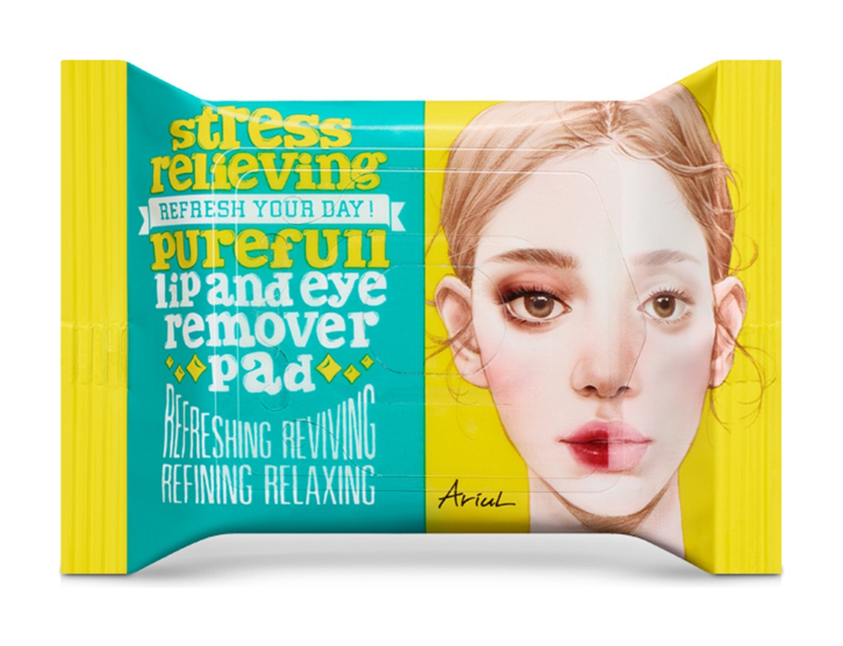 ARIUL Stress Relieving Purefull Lip and Eye Remover Pad 30 Pads